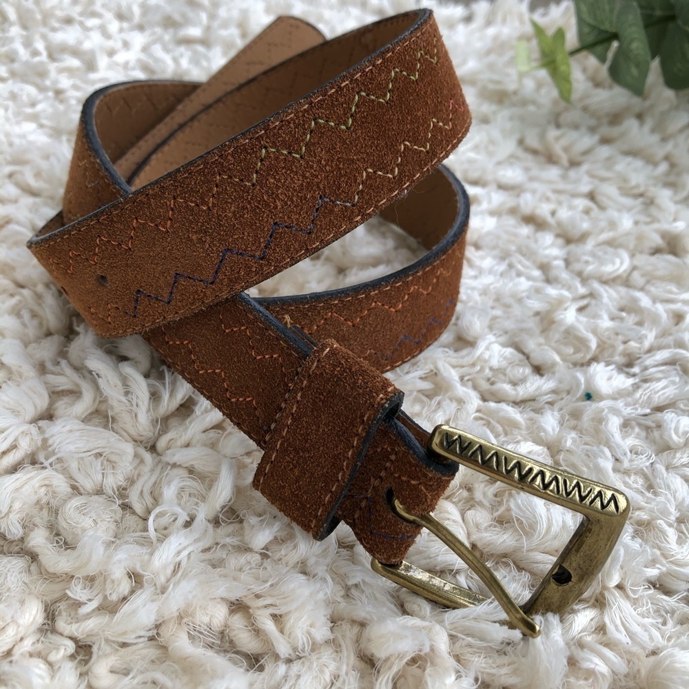 Vintage Dockers brown leather high waisted belt